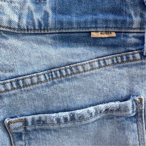 MOTHER The Tripper Cutoff Fray Hem Denim Shorts Skating on Thin Ice Size 26 - Picture 10 of 11